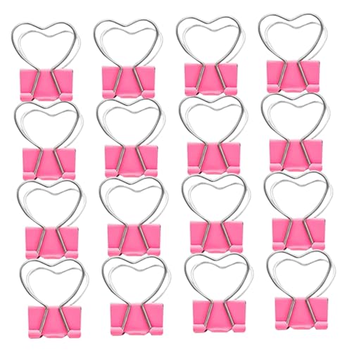 TOYZFRIENDY 20 Stück Teiliges Kleine Herzförmige Metall Binder Clips in Dekorative Robuste Büroklammern für Schule Büro und Zuhause Sanft zu Papier für Dokumentenorganisation und Kreative von TOYZFRIENDY