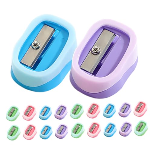TOYZFRIENDY 20 Stück Teiliges Mini Bleistiftspitzer Handlich Sicher mit Kunststoff metall klinge Bunte Farben Tragbar für Schule und Zuhause Präzise Schärfung Robust und Praktisch von TOYZFRIENDY