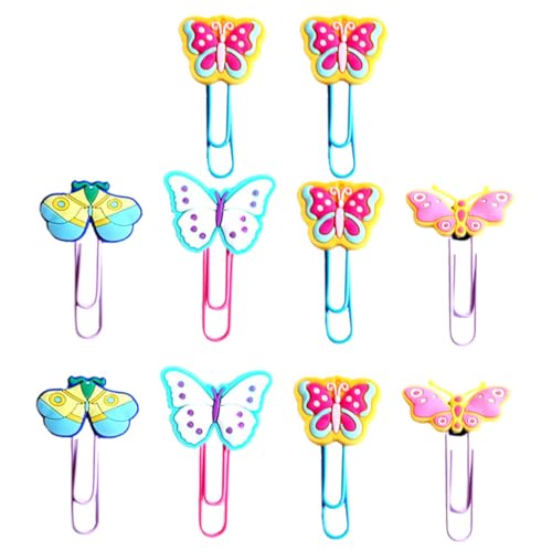 TOYZFRIENDY 20 Stück Teiliges Set Pvc schmetterling Lesezeichen und Papierklammern Niedliche Bunte Büroklammern für Bücher Dokumente Büro und Schule Praktische Lesemarker mit Glatter TOYZFRIENDY 20 Stück Teiliges Set Pvc schmetterling Lesezeichen und Papierklammern Niedliche Bunte Büroklammern für Bücher Dokumente Büro und Schule Praktische Lesemarker mit Glatter von TOYZFRIENDY