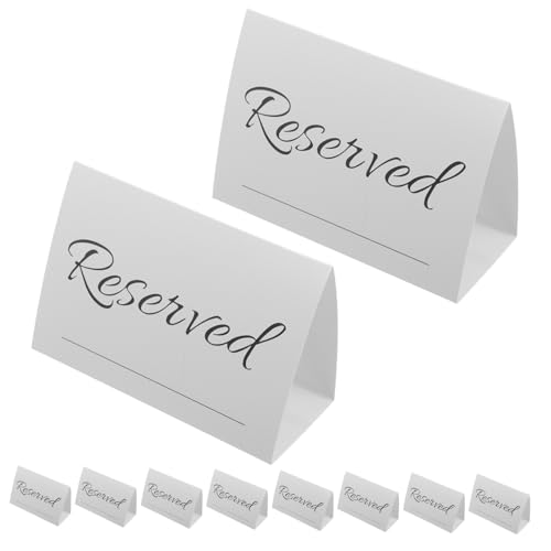 TOYZFRIENDY 20 Stück Teiliges Weiße Reserviert Tischschilder mit Namenszeile Stabile Aufsteller für Hochzeiten Bankette und Restaurants Einsetzbare Platzkarten zur Sitzordnung und TOYZFRIENDY 20 Stück Teiliges Weiße Reserviert Tischschilder mit Namenszeile Stabile Aufsteller für Hochzeiten Bankette und Restaurants Einsetzbare Platzkarten zur Sitzordnung und von TOYZFRIENDY