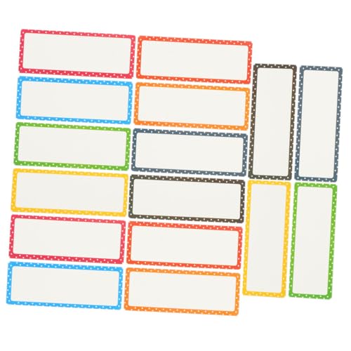TOYZFRIENDY 24 Stück Teilig Magnetische Wiederverwendbare Beschreibbare Namensschilder mit Farbigem Rahmen Abwischbare Namensetiketten für Whiteboard Kühlschrank Schrank Vielseitig Einsetzbar von TOYZFRIENDY
