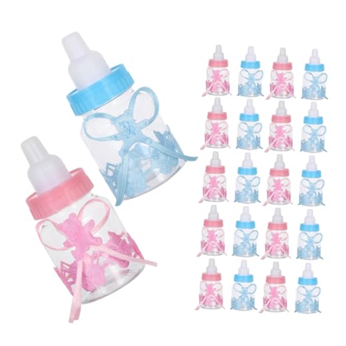 TOYZFRIENDY 24 Stück Teiliges Shower Candy Container in Transparenter Milchflaschenform Nachfüllbare Süßigkeitenboxen mit Schleifenband Kompakt und Leicht für Geburtstags und Taufe Dekoration TOYZFRIENDY 24 Stück Teiliges Shower Candy Container in Transparenter Milchflaschenform Nachfüllbare Süßigkeitenboxen mit Schleifenband Kompakt und Leicht für Geburtstags und Taufe Dekoration von TOYZFRIENDY