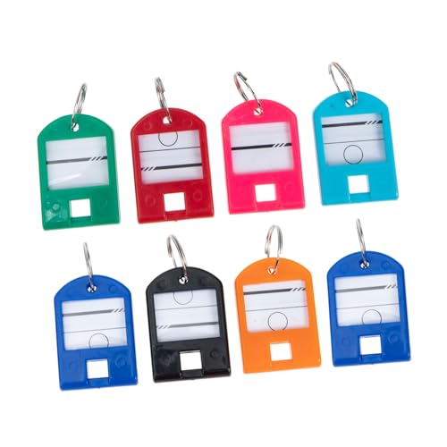 TOYZFRIENDY 25 Stück Teiliges Beschreibbarer Kunststoff schlüsselanhänger mit Ringen Farbige Schlüsselmarkierer für Schlüssel Taschen Koffer Langlebig Praktisch Leicht und Vielseitig von TOYZFRIENDY