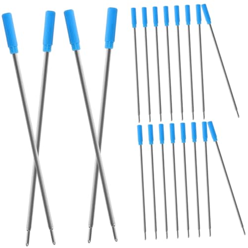 TOYZFRIENDY 25 Stück Teiliges Kugelschreiber Mine Mittlere Spitze Blaue Gel Kugelschreiberminen für Glattes Schreiben Büro und Schule Portable Nachfüllminen von TOYZFRIENDY