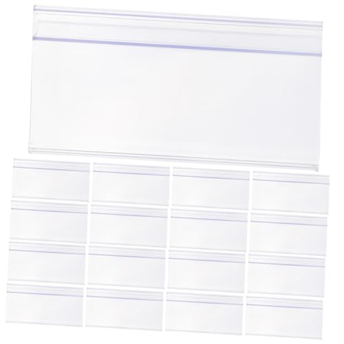 TOYZFRIENDY 25 Stück Teiliges Preisschildhalter aus Transparentem Robustem PVC für Supermarkt Ladengestelle Wiederverwendbar Schützend Installieren und Klar zur Optimalen Preisauszeichnung von TOYZFRIENDY