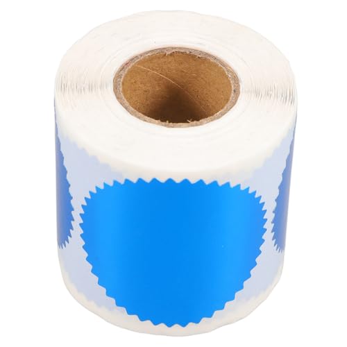 TOYZFRIENDY 250 Stück Prägesiegel Aufkleber Blau mit Gezacktem Selbstklebende Embossing Labels für Urkunden Sichere Versiegelung von Dokumenten Zuverlässige Siegelsticker für Umschläge und von TOYZFRIENDY