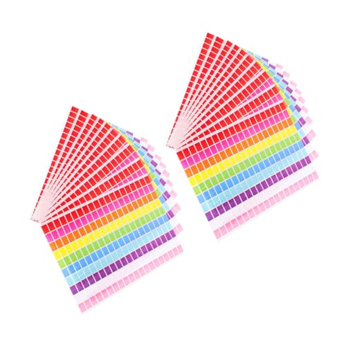 TOYZFRIENDY 25Blatt Farbige Rechteckige Etiketten Aufkleber Bunte Klebeetiketten für Büro Schule Versand Scrapbooking und Vielseitige Organisationsaufgaben von TOYZFRIENDY