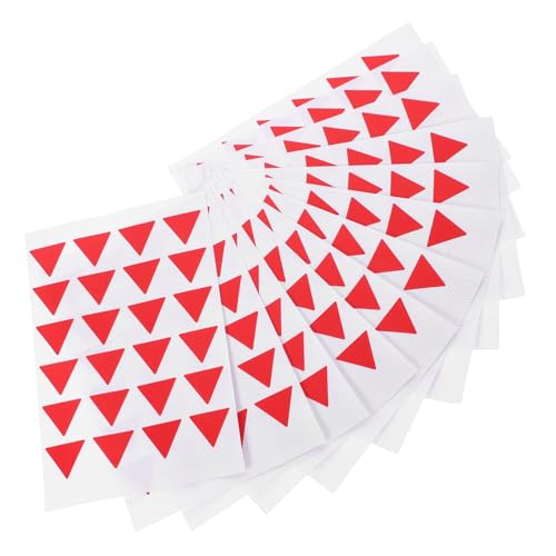 TOYZFRIENDY 288 Stück Selbstklebende Dreieckige Label Sticker in Rot Haftende Markierungsaufkleber für Bücher Papier Leicht Ablösbar Vielseitig für Büro Schule Haushalt und Planung von TOYZFRIENDY