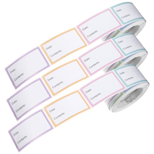 TOYZFRIENDY 3 Rollen Abnehmbare Klebeetiketten für Lebensmittelbehälter Beschriftbare Vorratsdosen Aufkleber Wasserfeste Food Storage Jar Labels Wiederablösbare Gefrieretiketten für Küche und TOYZFRIENDY 3 Rollen Abnehmbare Klebeetiketten für Lebensmittelbehälter Beschriftbare Vorratsdosen Aufkleber Wasserfeste Food Storage Jar Labels Wiederablösbare Gefrieretiketten für Küche und von TOYZFRIENDY