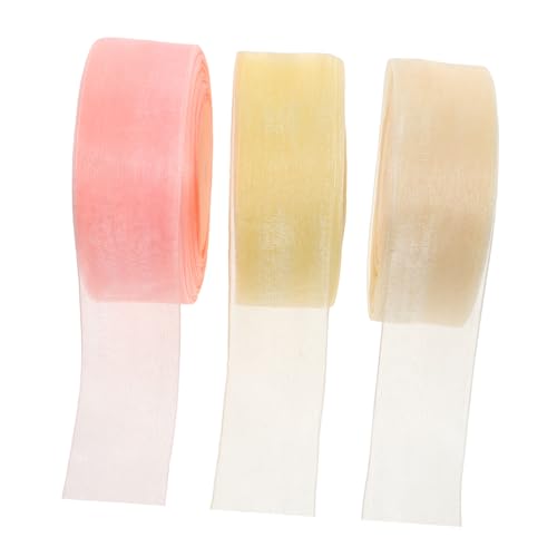 TOYZFRIENDY 3 Rollen Transparente Organza Bänder Yards für Bastelprojekte und Hochzeitsdekorationen Chiffon Bänder für Kreative Arrangements und Verpackungen TOYZFRIENDY 3 Rollen Transparente Organza Bänder Yards für Bastelprojekte und Hochzeitsdekorationen Chiffon Bänder für Kreative Arrangements und Verpackungen von TOYZFRIENDY