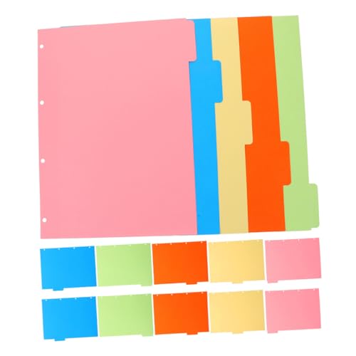 TOYZFRIENDY 3 Sätze Binder Dividers Farbige Trennblätter mit Löchern Beschreibbare Registerkarten Praktische Seitenmarkierungen für Notizbücher Schnellhefter und Ordner für Büro und Schule TOYZFRIENDY 3 Sätze Binder Dividers Farbige Trennblätter mit Löchern Beschreibbare Registerkarten Praktische Seitenmarkierungen für Notizbücher Schnellhefter und Ordner für Büro und Schule von TOYZFRIENDY