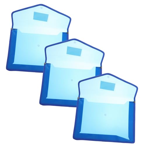 TOYZFRIENDY 3 Stück Dokumententasche Wasserdichte Transparente Aktenordner mit Druckknopf Robuste Pp materialien Schützende Dokumentenmappe für Büro Schule Reisen Geeignet für Wichtige von TOYZFRIENDY