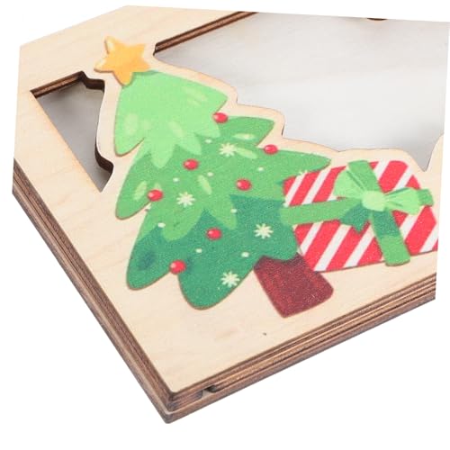 TOYZFRIENDY 3 Stück Holz Geldbörsen für Bargeld Weihnachten Vielseitiger Geldhalter für Karten und Fotos Kompakt Leichter Holz Kartenhalter für Feiertagsgeschenke und Partydekoration von TOYZFRIENDY