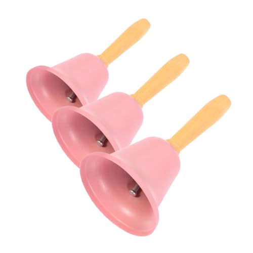 TOYZFRIENDY 3 Stück Metall Handglocke mit Holzgriff Laute Tischglocke für Lehrer Service und Pflege Tragbar Robuste Eisenkonstruktion für Klassenzimmer Restaurant und Zuhause von TOYZFRIENDY