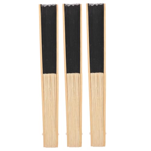 TOYZFRIENDY 3 Stück Teiliges Faltfächer Leichter Robuster Faltbarer Handfächer aus Holz Blanko DIY Design Vielseitig für Dekoration Hochzeit Geschenk und Bühnenperformance Geeignet von TOYZFRIENDY