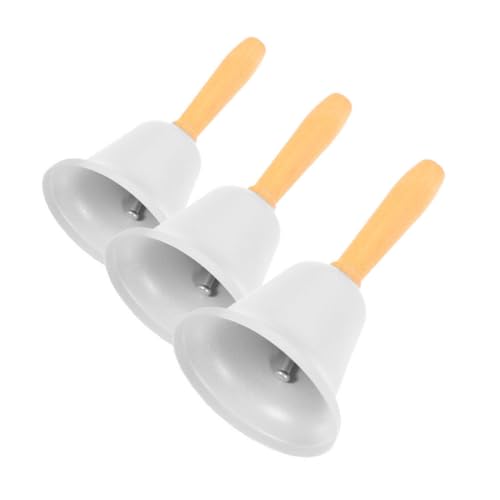 TOYZFRIENDY 3 Stück Teiliges Kleine Handglocken aus Metall mit Klarem für Tisch Hochzeit Service und Klassenzimmer Tragbar und Vielseitig Einsetzbar Weiß TOYZFRIENDY 3 Stück Teiliges Kleine Handglocken aus Metall mit Klarem für Tisch Hochzeit Service und Klassenzimmer Tragbar und Vielseitig Einsetzbar Weiß von TOYZFRIENDY
