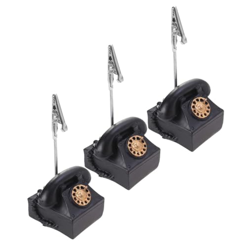 TOYZFRIENDY 3 Stück Teiliges Retro Resin Memo Halter Telefonform Multifunktionale Kartenhalter Notizclips für Büro und Schreibtisch Langlebig und Vielseitig Einsetzbar zur Anzeige von Fotos von TOYZFRIENDY