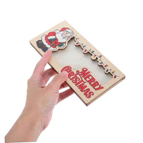 TOYZFRIENDY 3 Stück Teiliges Weihnachts Geldhalter aus Holz Kompakter Robuster Karten und Geldorganizer mit Festlichem Design Tragbare Geschenkidee und Partybevorzugung für Weihnachtsfeiern von TOYZFRIENDY