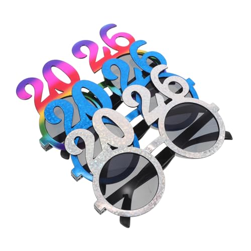 TOYZFRIENDY 3 Stück Teiliges Zahlenbrille Leichtes Partyaccessoire für Silvester und Weihnachtsfeiern Komfortabel und Vielseitig für Gruppenfotos und Festliche Outfits von TOYZFRIENDY