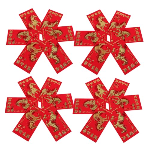TOYZFRIENDY 30 Stück Chinesische Rote Umschläge Hong Bao mit Geprägtem Goldfoliendruck Glückwunschumschläge für Jahr Des Pferdes Traditionelle Asiatische Neujahrsumschläge für Frühjahrsfest TOYZFRIENDY 30 Stück Chinesische Rote Umschläge Hong Bao mit Geprägtem Goldfoliendruck Glückwunschumschläge für Jahr Des Pferdes Traditionelle Asiatische Neujahrsumschläge für Frühjahrsfest von TOYZFRIENDY