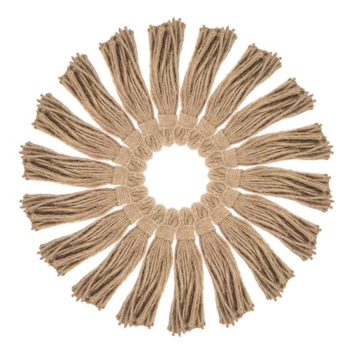 TOYZFRIENDY 30 Stück Jute Quasten für DIY Holzperlen Girlande Bastelset Rustikale Gelbe Juteseile für Weihnachtskranz Dekorationen Garten und Beading Projekte TOYZFRIENDY 30 Stück Jute Quasten für DIY Holzperlen Girlande Bastelset Rustikale Gelbe Juteseile für Weihnachtskranz Dekorationen Garten und Beading Projekte von TOYZFRIENDY