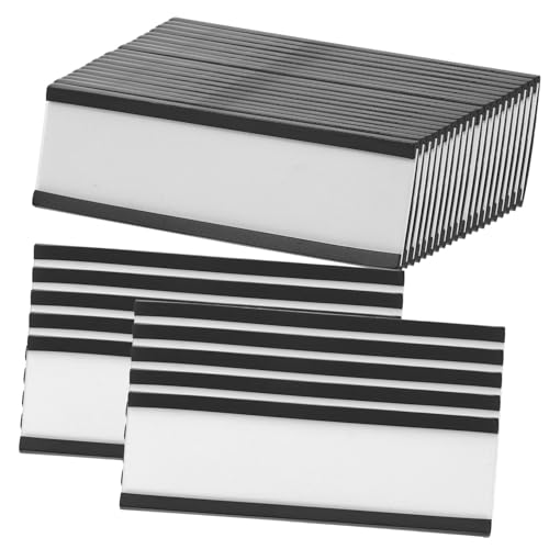 TOYZFRIENDY 30 Stück Teiliges C förmiges Magnetischer Etikettenhalter für Lagerregale Robuste Transparente Schilderhalterung für Schränke Türen Maschinen zur Klaren Beschriftung von TOYZFRIENDY