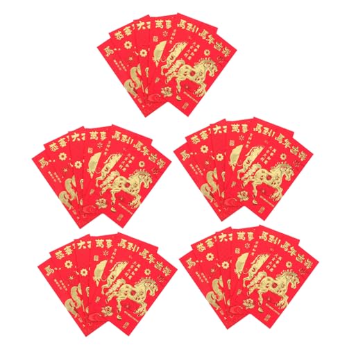 TOYZFRIENDY 30 Stück Teiliges Chinesische Rote Umschläge mit Prägender Pferde Jahresprägung Hochwertige Papierqualität Traditionell für Frühlingsfest und Neujahrs Geldgeschenke für Familie und TOYZFRIENDY 30 Stück Teiliges Chinesische Rote Umschläge mit Prägender Pferde Jahresprägung Hochwertige Papierqualität Traditionell für Frühlingsfest und Neujahrs Geldgeschenke für Familie und von TOYZFRIENDY