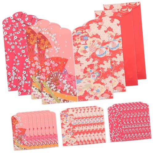 TOYZFRIENDY 30 Stück Teiliges Japanische Rote Umschläge für Hochzeit und Neujahr Dekorativer Geldumschlag mit Festlichem Design Hochwertiges Geschenkverpackung für Geldgeschenke und von TOYZFRIENDY