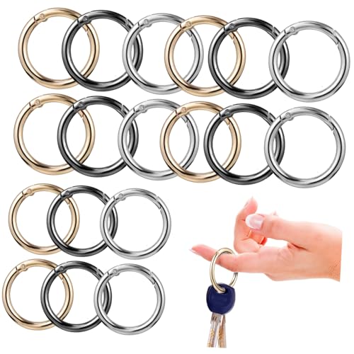 TOYZFRIENDY 30 Stück Teiliges Metall O Ring mit Federbelasteten Clips Runde Karabinerhaken in Farben Vielseitig für Handtaschen Schlüsselanhänger Taschenverschlüsse und DIY Zubehör TOYZFRIENDY 30 Stück Teiliges Metall O Ring mit Federbelasteten Clips Runde Karabinerhaken in Farben Vielseitig für Handtaschen Schlüsselanhänger Taschenverschlüsse und DIY Zubehör von TOYZFRIENDY