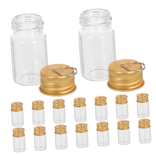TOYZFRIENDY 30 Stück Teiliges Mini Glasflaschen Transparente Langlebige Wunschflaschen mit Goldenem Deckel und Anhänger Kreative DIY Driftflaschen für Reisen Geburtstage und Dekoration TOYZFRIENDY 30 Stück Teiliges Mini Glasflaschen Transparente Langlebige Wunschflaschen mit Goldenem Deckel und Anhänger Kreative DIY Driftflaschen für Reisen Geburtstage und Dekoration von TOYZFRIENDY
