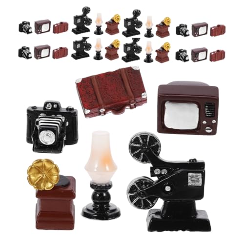 TOYZFRIENDY 30 Stück Teiliges Miniatur Dollhouse Zubehör Vintage Phonograph Kamera Projektor Retro Resin Dekoration Nostalgische Miniatur Heimaccessoires für Puppenhaus Wohnzimmer TOYZFRIENDY 30 Stück Teiliges Miniatur Dollhouse Zubehör Vintage Phonograph Kamera Projektor Retro Resin Dekoration Nostalgische Miniatur Heimaccessoires für Puppenhaus Wohnzimmer von TOYZFRIENDY