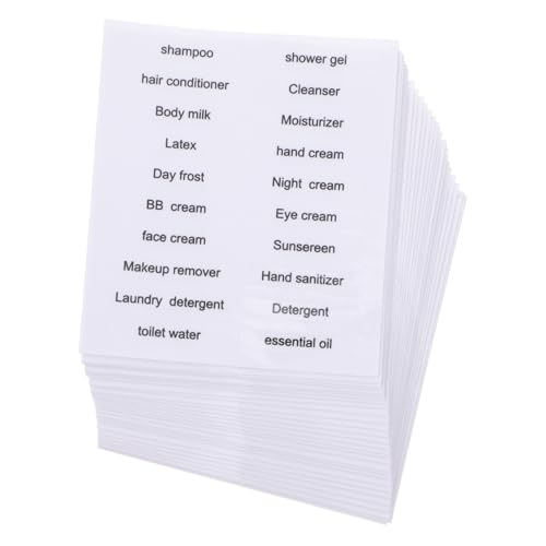 TOYZFRIENDY 30 Stück Teiliges Set Wasserdichter Flaschenetiketten für Badezimmer Transparente Toilettenartikel Aufkleber für und Kunststoffbehälter Praktische Reise Organisation mit Englischer von TOYZFRIENDY