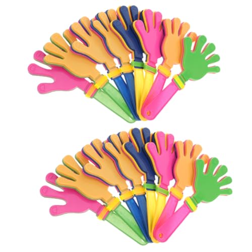 TOYZFRIENDY 36 Stück Teiliges Buntes Handklapper Sicherem Kunststoff Leicht und Portabel Geräuschvolle Klatschhände für Erwachsene für Partys Feste Schulveranstaltungen und Zufällige Farbe von TOYZFRIENDY