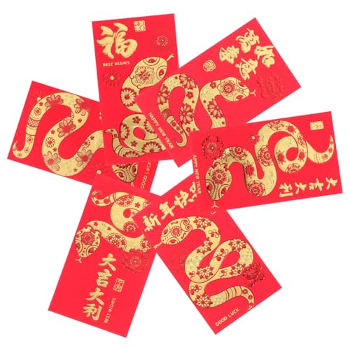 TOYZFRIENDY 36 Stück Teiliges Traditionelle Rote Umschläge Jahr der Schlange Chinesisches Neujahr Dekoration Papiergeldumschläge Glücksgeschenk Umschläge Stabil Leicht Tragbar TOYZFRIENDY 36 Stück Teiliges Traditionelle Rote Umschläge Jahr der Schlange Chinesisches Neujahr Dekoration Papiergeldumschläge Glücksgeschenk Umschläge Stabil Leicht Tragbar von TOYZFRIENDY