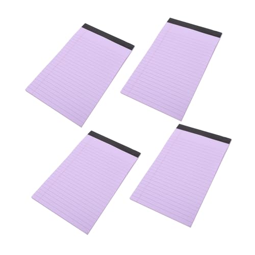 TOYZFRIENDY 4 Stück Liniertes Notizbuch Tragbarer Legal Pad Memo Block Abreißbare Blätter Praktischer Schreibblock für Büro Planung und Notizen Handlich und Vielseitig Einsetzbar von TOYZFRIENDY