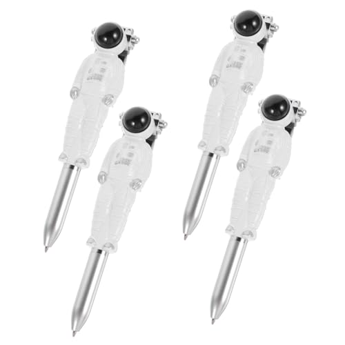 TOYZFRIENDY 4 Stück Teiliges Astronaut Kugelschreiber Dekorative Ballpoint Pens mit Glatter Strichstärke Leichter Schreibkomfort Tragbar für Schüler von TOYZFRIENDY