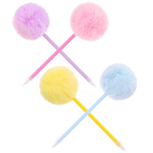 TOYZFRIENDY 4 Stück Teiliges Dekoratives Kugelschreiber Flauschigem Pom Pom Eleganter Schreibstift mit Ergonomischem Griff Rutschfest und Komfortabel als Geschenk für Schule und Büro in Blau TOYZFRIENDY 4 Stück Teiliges Dekoratives Kugelschreiber Flauschigem Pom Pom Eleganter Schreibstift mit Ergonomischem Griff Rutschfest und Komfortabel als Geschenk für Schule und Büro in Blau von TOYZFRIENDY