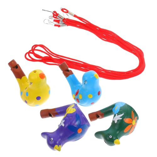 TOYZFRIENDY 4 Stück Teiliges Keramik Wasservogel Pfeifen Cartoon Vogelruf Musikinstrument mit Realistischer Optik und Einzigartigem Klang Tragbar für Partys und Geschenkideen von TOYZFRIENDY