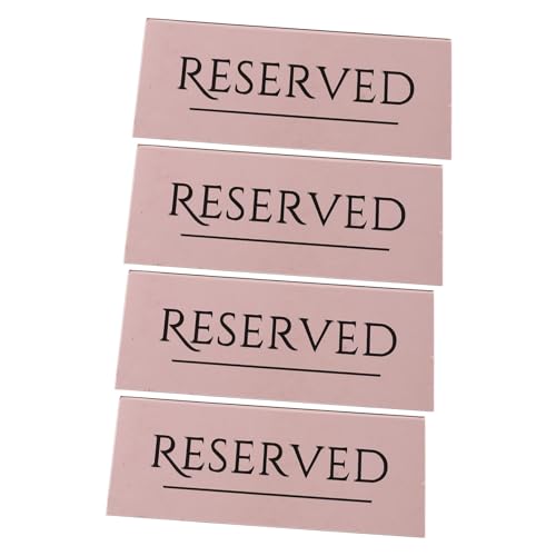 TOYZFRIENDY 4 Stück Teiliges Reserviert Tischschild Roségold Sitzplatzschilder für Hochzeit Restaurant Event Dekoration Vielseitig Einsetzbar Langlebig von TOYZFRIENDY
