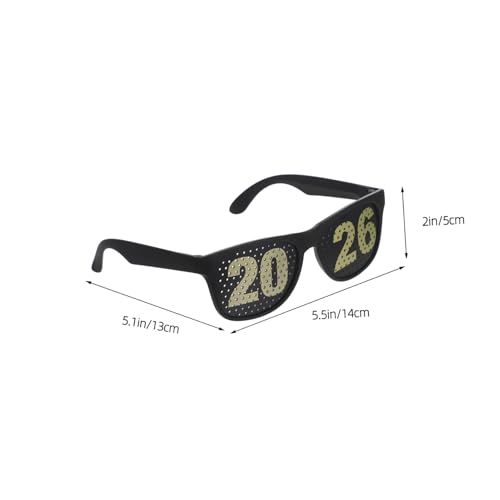 TOYZFRIENDY 4 Stücke Teiliges Partybrillen aus Kunststoff Stylische Neujahrsbrille mit Quadratischer Vielseitige Farbwahl für Silvester Abschlussfeier und Festliche Foto Requisiten von TOYZFRIENDY