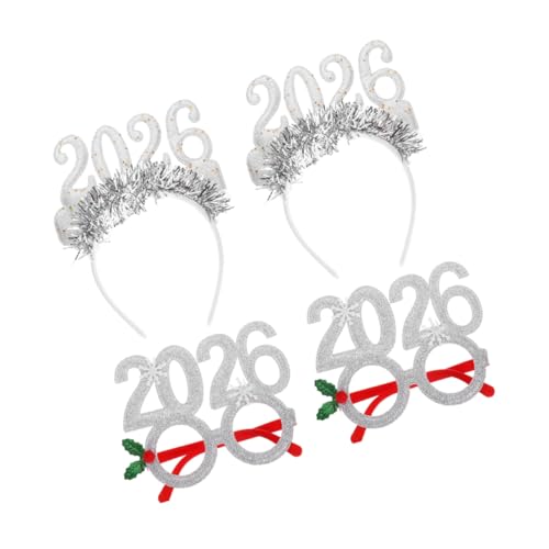 TOYZFRIENDY 4 Stücke Teiliges Silvester Leichte Bequeme Glitzer Haarreifen und Brillen Festliche Neujahrs Accessoires für Weihnachten Silvesterpartys und Familienfeiern TOYZFRIENDY 4 Stücke Teiliges Silvester Leichte Bequeme Glitzer Haarreifen und Brillen Festliche Neujahrs Accessoires für Weihnachten Silvesterpartys und Familienfeiern von TOYZFRIENDY
