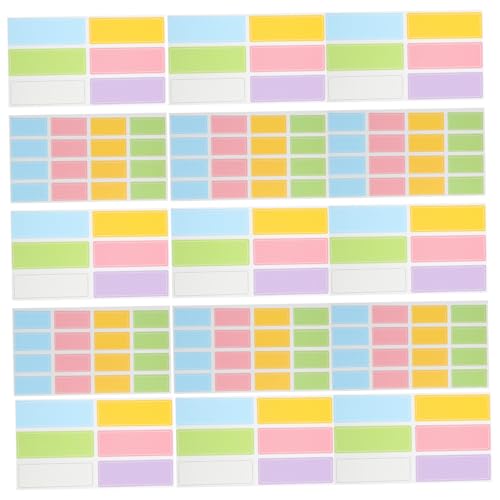 TOYZFRIENDY 40 Blatt Selbstklebende Papieretiketten Wasserfeste Bunte Markierungsaufkleber Selbsthaftende Namensetiketten Vielseitige Beschriftungssticker für Büro Schule und Haushalt von TOYZFRIENDY