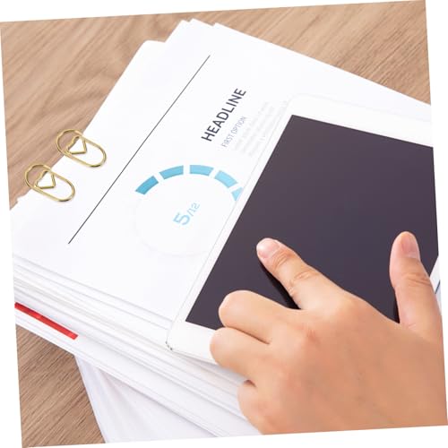 TOYZFRIENDY 400 Stück Herzförmige Büroklammern aus Metall in Gold und Roségold Dekorative Lesezeichenclips für Büro und Scrapbooking Robuste Papierhalter für Dokumente und Notizen von TOYZFRIENDY