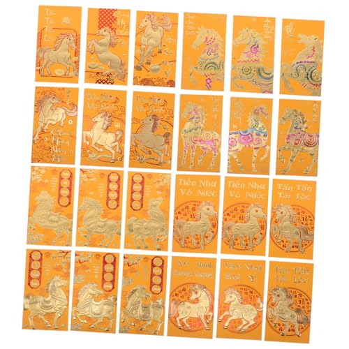 TOYZFRIENDY 48 Stück Teiliges Rote Geldumschläge Pferdejahr Vietnamesische Glücksumschläge mit für Lunar Year und Frühlingsfest Dekoration von TOYZFRIENDY