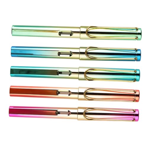 TOYZFRIENDY 5 Stück Teiliges Bunter Kalligraphie füllfederhalter mit Tintensack Leichte Portable Schreibstifte für Schüler und Büro für Handschrift Übungsschreiben TOYZFRIENDY 5 Stück Teiliges Bunter Kalligraphie füllfederhalter mit Tintensack Leichte Portable Schreibstifte für Schüler und Büro für Handschrift Übungsschreiben von TOYZFRIENDY