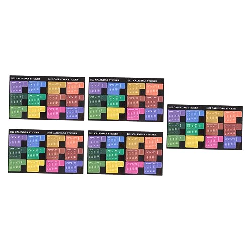 TOYZFRIENDY 5 Stück Teiliges Monatsindex Aufkleber Wasserfest Langlebig Kupferplatten Planer Sticker für Büro Schule Tagebuch Kalender Tabs von TOYZFRIENDY