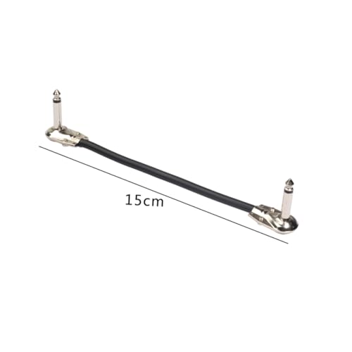 TOYZFRIENDY 5 Stück Teiliges Rechtwinkliges Gitarren Effektpedal Patchkabel Schwarz Niedrige Kapazität für Klare Signalübertragung Kompatibel mit Verstärkern Mischpulten und Mikrofonen für von TOYZFRIENDY