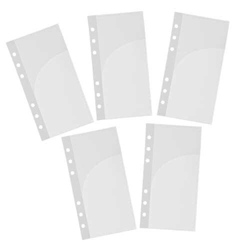 TOYZFRIENDY 5 Stück Teiliges Transparente Abnehmbare Binder Taschen aus Robustem PP Praktische Budget Umschläge für Lose für Budgetbücher Wiederverwendbar und Vielseitig Einsetzbar von TOYZFRIENDY