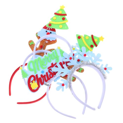 TOYZFRIENDY 5 Stück Teiliges Xmas Headwear Glow in The Dark Haarreifen mit Rentiergeweih Schneeflocken Weihnachtsbaum und Festlichen Motiven Passend für Erwachsene und Leuchtende Weihnachts von TOYZFRIENDY