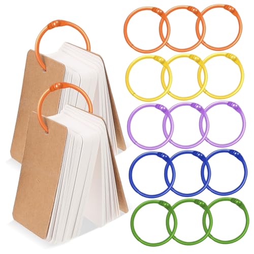 TOYZFRIENDY 50 Stück Teiliges Bunte Metall Buchringe Kleine Binder Ringe mit Sicherem Verschluss Vielseitig Einsetzbar für Notizen Karteikarten Schlüsselanhänger Farbcodiert Leicht Tragbar TOYZFRIENDY 50 Stück Teiliges Bunte Metall Buchringe Kleine Binder Ringe mit Sicherem Verschluss Vielseitig Einsetzbar für Notizen Karteikarten Schlüsselanhänger Farbcodiert Leicht Tragbar von TOYZFRIENDY